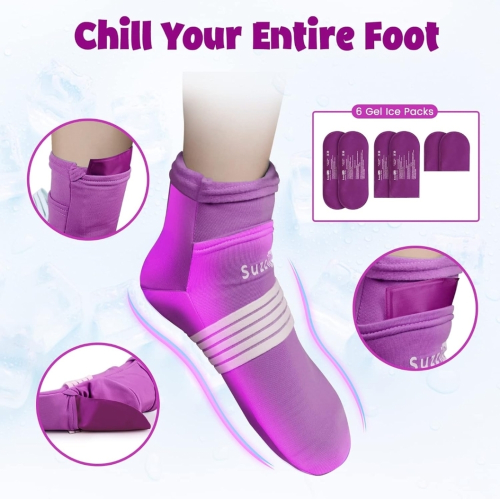 SuzziPad Foot and hand cold pack, L, Purple